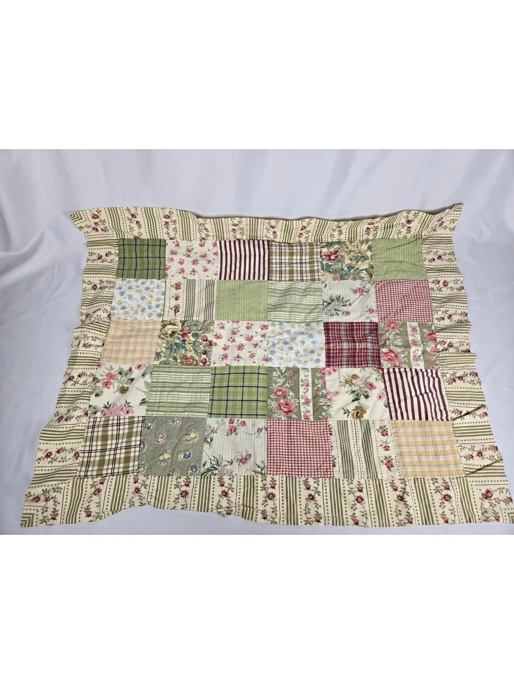 Pottery Barn Quilted Patchwork Pillowcases 25.5 X 33